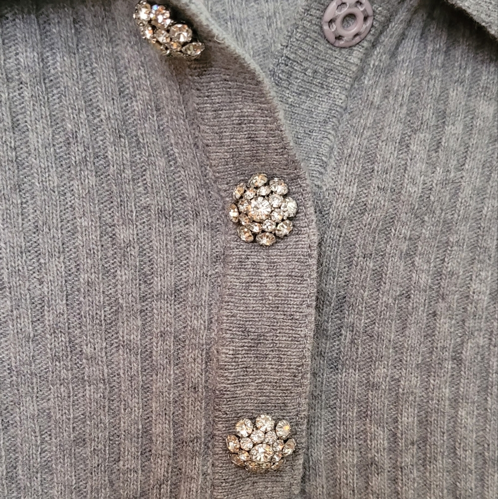 Ganni Gray Ribbed Sweater - Picture 7 of 11